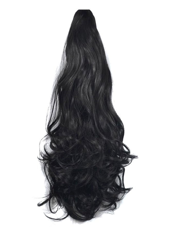 Generic - Ponytail Wavy Natural Curly Long Hair Wig Black 22inch - Image 1