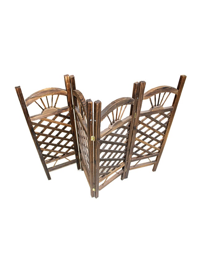 Generic Decorative Artificial Plant Wooden Fence Brown 120 x 90 x 2cm  - Image 1