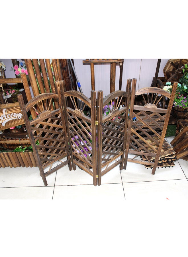 Generic Decorative Artificial Plant Wooden Fence Brown 120 x 90 x 2cm  - Image 3