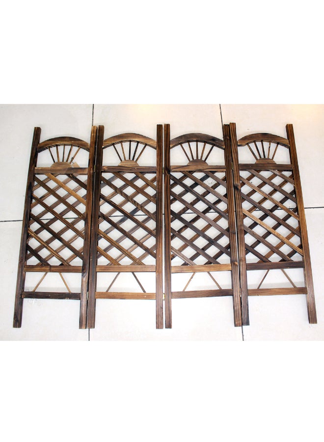 Generic Decorative Artificial Plant Wooden Fence Brown 120 x 90 x 2cm  - Image 2