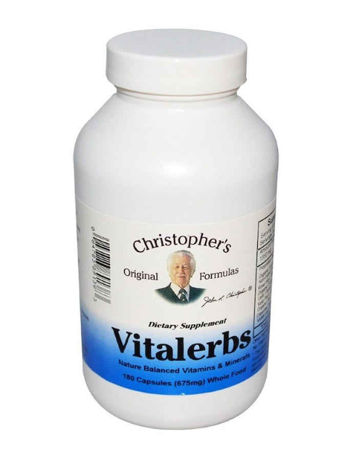 Christopher's Original Formulas Nature Balanced Vitamins And Minerals Vitalerbs - 180 Capsules  - Image 1