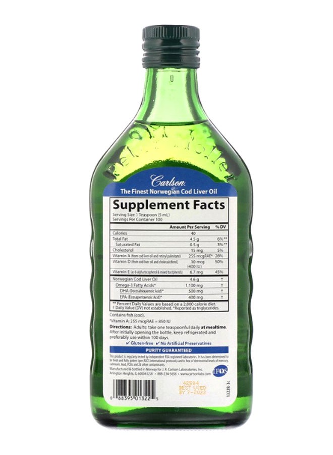 Carlson Labs Norwegian Cod Liver Oil  - Image 2