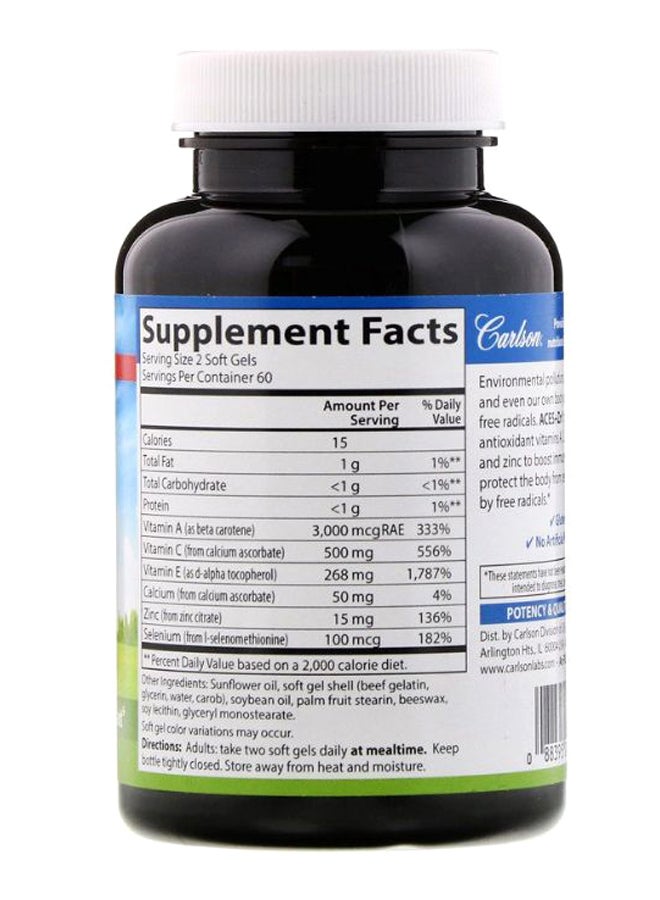 Carlson Labs Aces Plus Zn - 120 Soft Gels  - Image 2