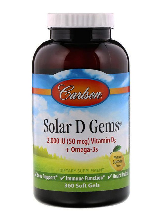 Carlson Labs Solar D Gems Supplement - 360 Softgels  - Image 1