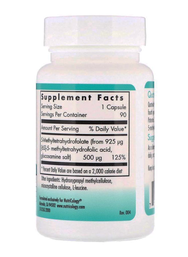 نوتريكولوجي مكمل غذائي كواتري أكتيف فوليت - يحتوي على 90 كبسولة نباتية - Image 2