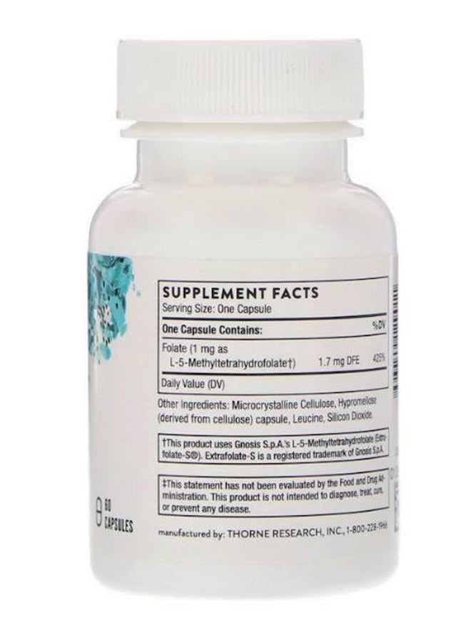 Thorne Research 5-MTHF Dietary Supplement - 60 Capsules - Image 2