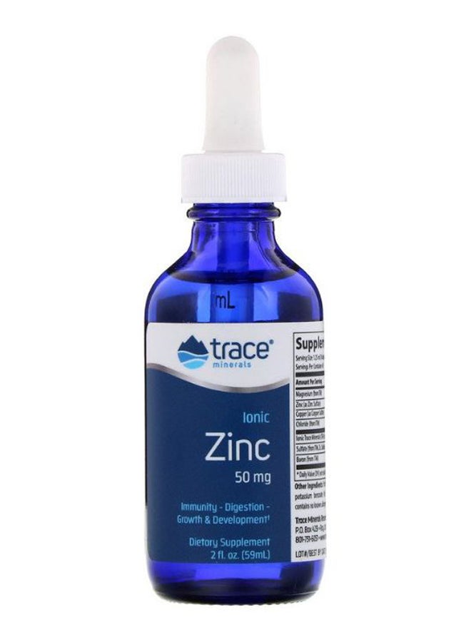 Trace Minerals Research Ionic Zinc 50 mg, 2 fl oz (59 ml) - Image 1