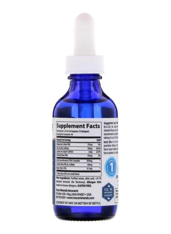 Trace Minerals Research Ionic Zinc 50 mg, 2 fl oz (59 ml) - Image 2