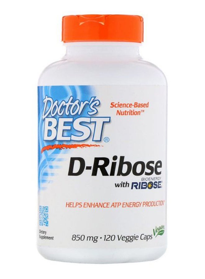 Doctor's BEST - D-Ribose Bioenergy Supplement - 120 Capsules - Image 1