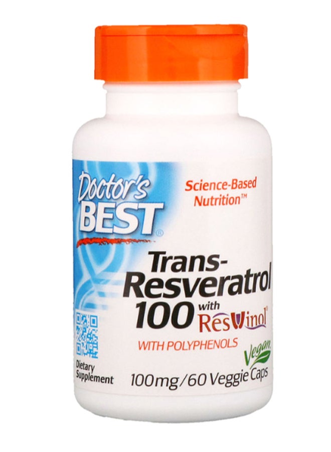 Doctor's BEST Trans-Resveratrol With Resvinol - 60 Veggie Caps  - Image 1