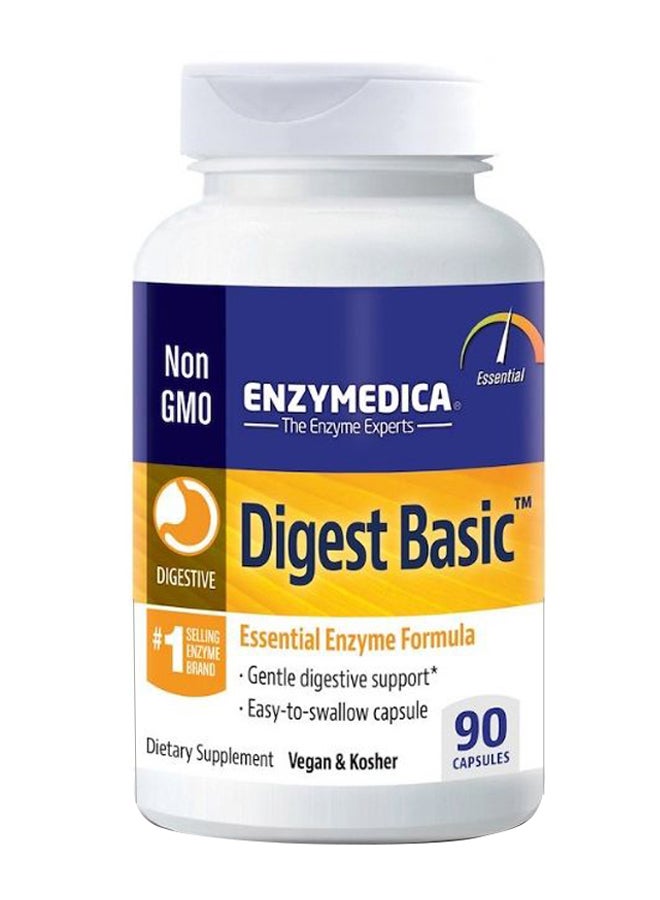 ENZYMEDICA - Essential Enzyme Formula Digest Basic Supplement - 90 Capsules - Image 1