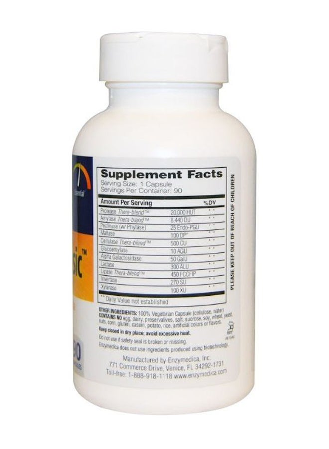 ENZYMEDICA - Essential Enzyme Formula Digest Basic Supplement - 90 Capsules - Image 1