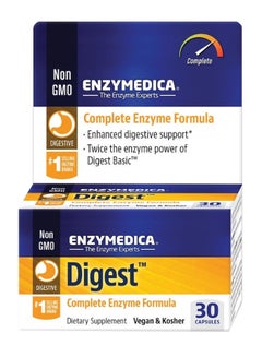 ENZYMEDICA Digest Complete Enzyme Formula - 30 Capsules  - Image 1