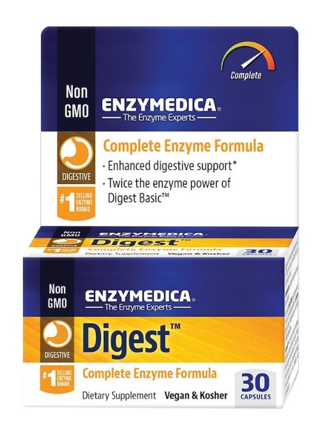 ENZYMEDICA - Digest Complete Enzyme Formula - 30 Capsules - Image 1