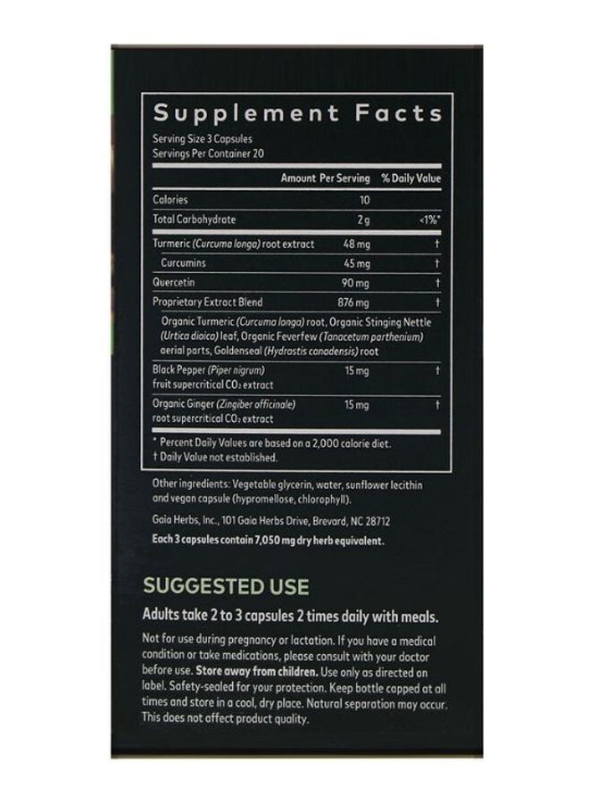 Gaia Herbs Turmeric Supreme Sinus Support - 60 Vegan Liquid Phyto Caps  - Image 2