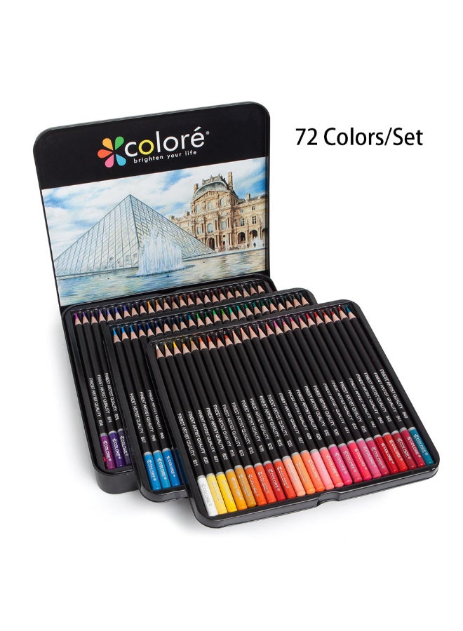 Colore 72-Piece Wooden Colored Drawing Pencil Set multicolour - Image 3