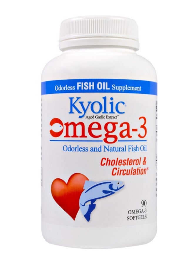kyolic Aged Garlic Extract Omega-3 - 90 Softgels - Image 1