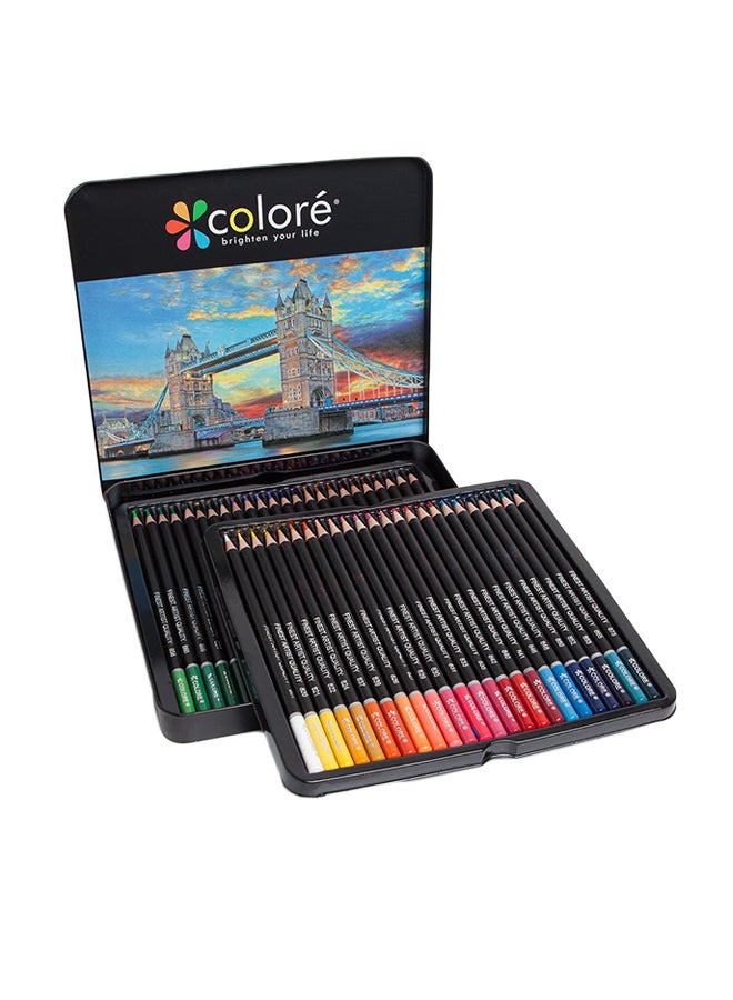 Colore 48-Piece Wooden Colored Drawing Pencil Set multicolour - Image 1