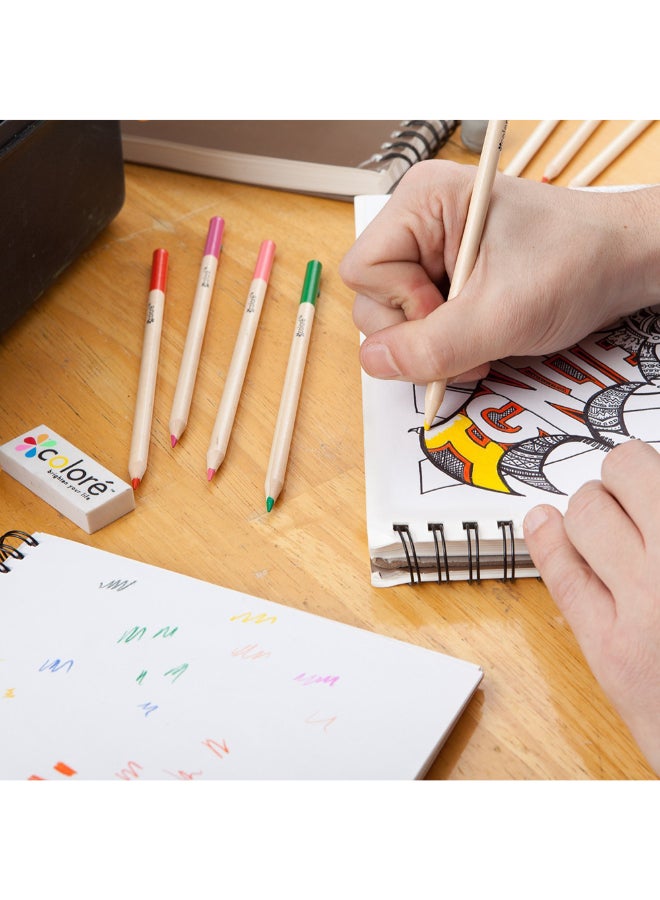 كولور طقم أقلام رصاص خشبية ملونة للرسم مكون من 60 قطعة متعدد الألوان  - Image 3