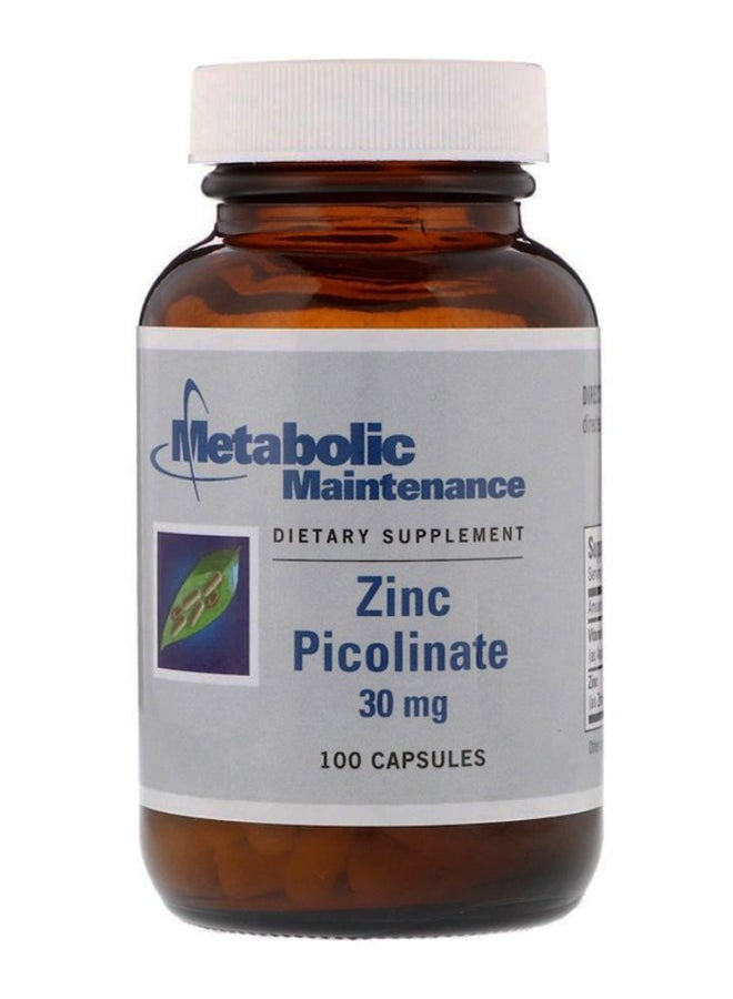 ميتابوليك مانتينانس مكمل غذائي زنك بيكولينات - 100 كبسولة - Image 1
