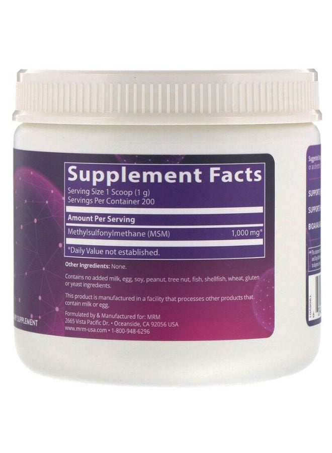 MRM MSM Crystals 1,000 mg, 7.05 oz (200 g) - Image 2