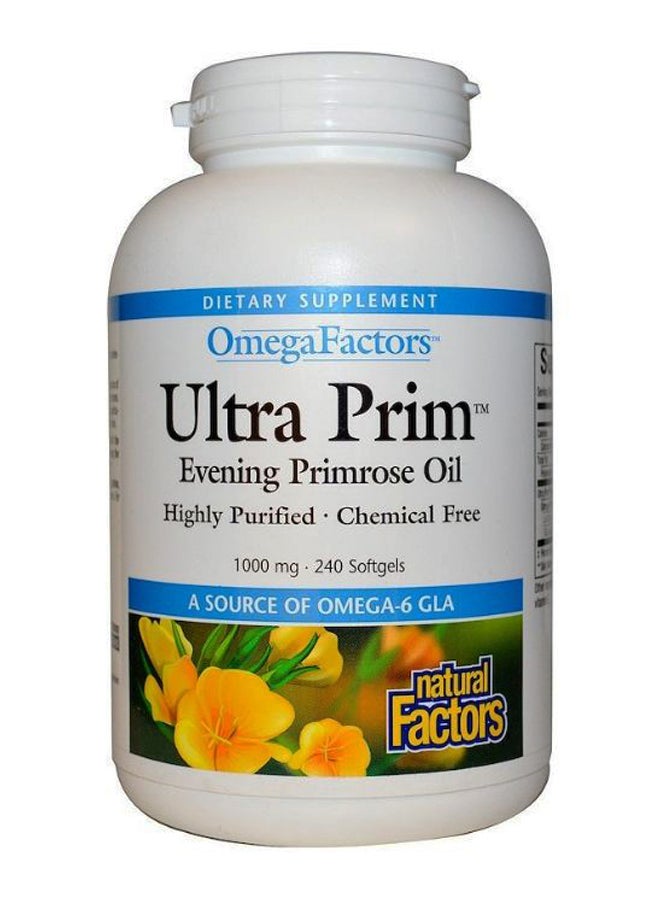 natural Factors Ultra Prim Evening Primrose Oil Supplement - 240 Softgels - Image 1