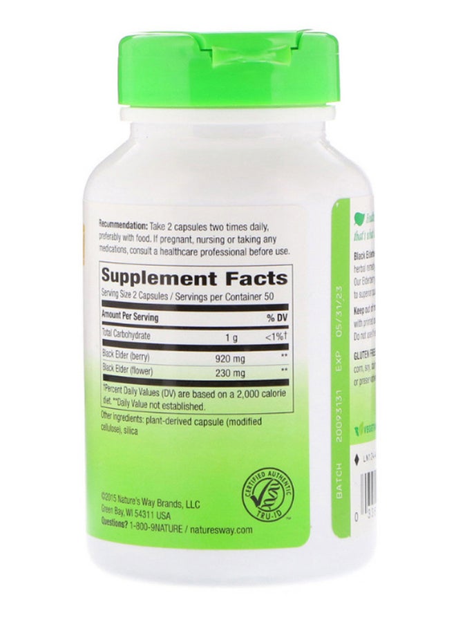 ناتشور واي مكمل غذائي بطعم الخمان الأسود العضوي للنباتيين - 100 كبسولة - Image 2