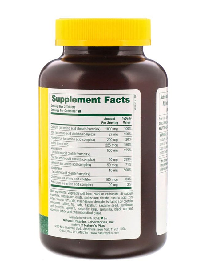 Natures Plus Ultra-Mins Multiple Mineral With Whole Foods - 180 Tablets - Image 2