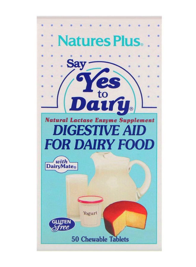 Natures Plus Say Yes To Dairy Digestive Aid - 50 Chewable Tablets - Image 2