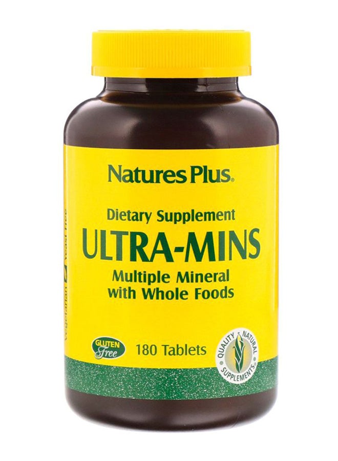 Natures Plus Ultra-Mins Multiple Mineral With Whole Foods - 180 Tablets - Image 1