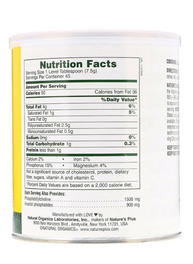 Natures Plus - Natural Soya Lecithin Granules - Image 1