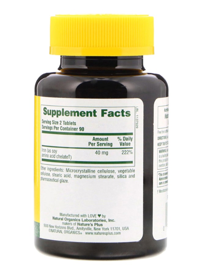 Natures Plus - Iron Amino Acid Chelate - 180 Tablets - Image 1