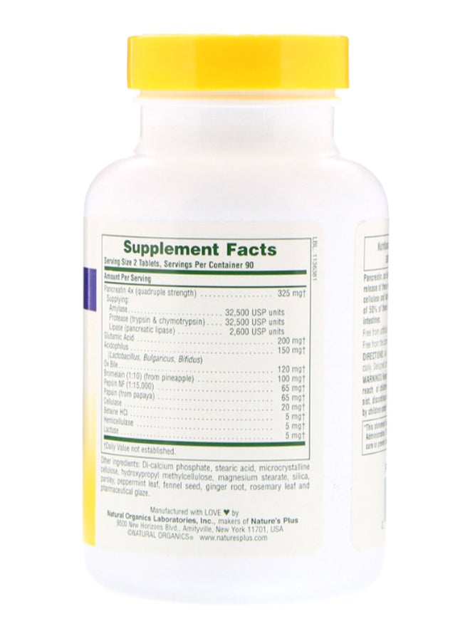 Natures Plus Maximum Strength Ultra-Zyme - 180 Tablets - Image 2