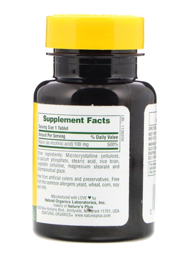 Natures Plus Niacin - 90 Tablets - Image 2
