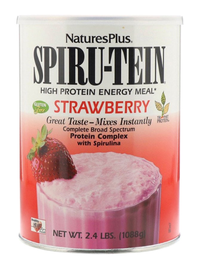 Natures Plus Spiru-Tein Strawberry Flavor High Protein Energy Meal - Image 1