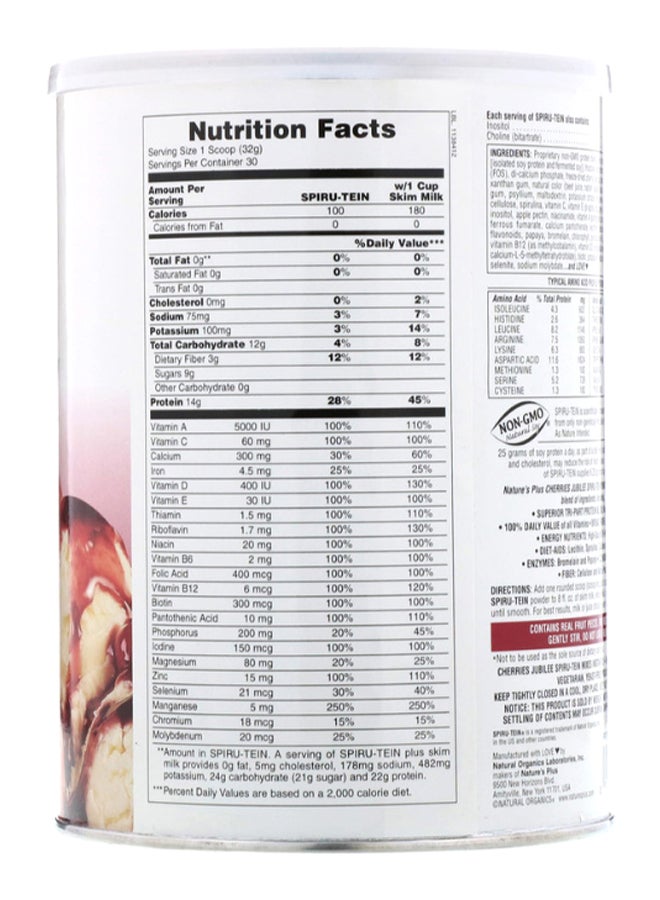 Natures Plus Cherries Jubilee Spiru-Tein High Protein Energy Meal - Image 2