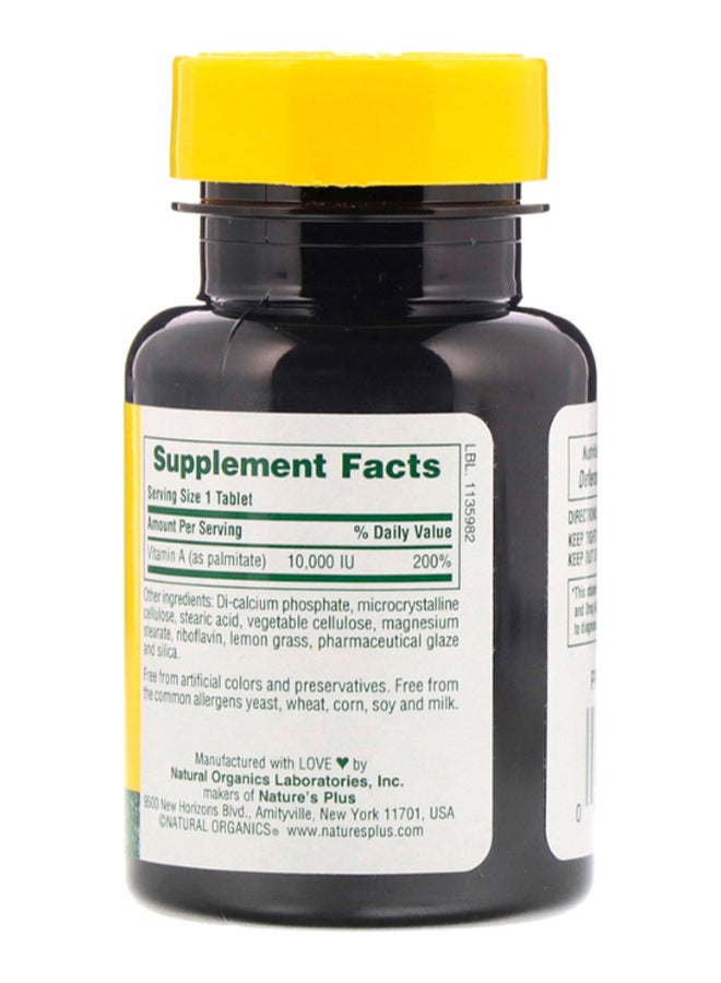 Natures Plus Vitamin A Dietary Supplement - 90 Tablets - Image 2