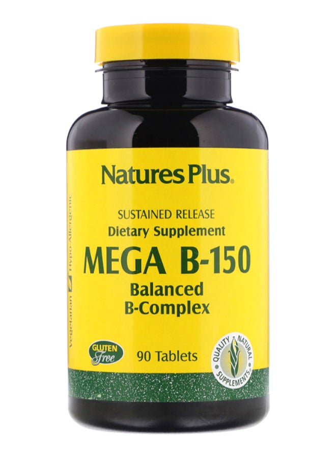 Natures Plus Mega B-150 Balanced B-Complex - 90 Tablets - Image 1