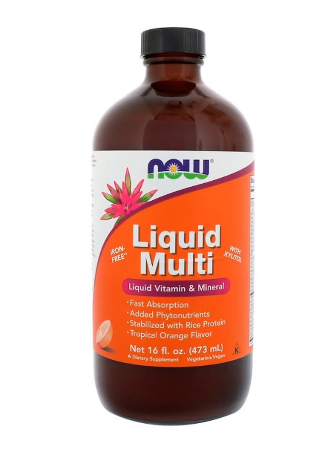 Now Foods Tropical Orange Flavour Liquid Multi - Image 1
