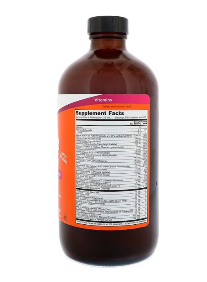 Now Foods Tropical Orange Flavour Liquid Multi - Image 2