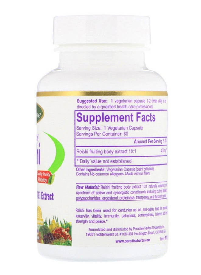 Paradise Herbs - Reishi Red Ling Zhi - 60 Capsules - Image 1