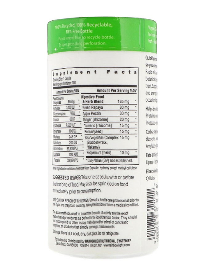 راينبو لايت تركيبة سريعة المفعول بنظام إنزيم متطور - 180 كبسولة - Image 2