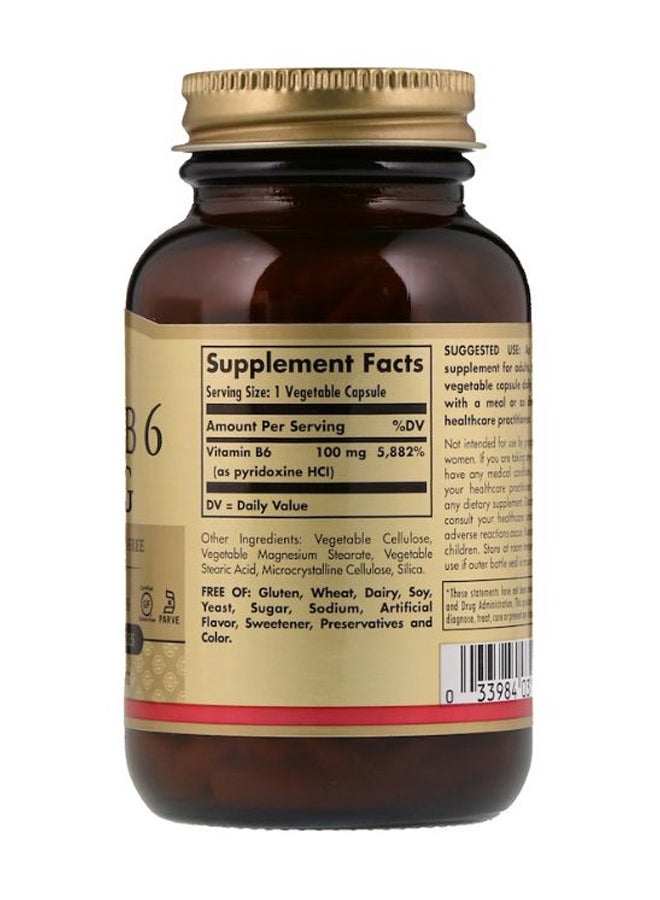 Solgar Vitamin B6 Supplement - 250 Capsules - Image 2