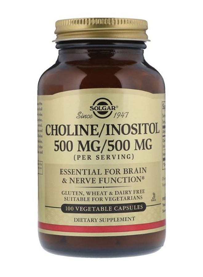 Solgar Choline Inositol Supplement - 100 Capsules - Image 1