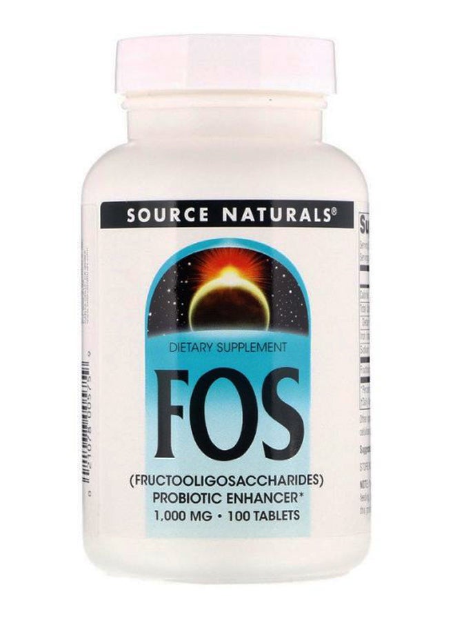 سورس ناتشورالز FOS (فركتوأوليغوسكريدات) - 100 قرص 1,000 ملغ - Image 1