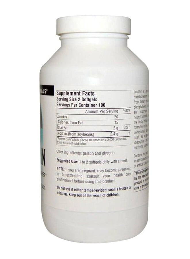 سورس ناتشورالز ليسيثين - 200 كبسولة هلامية - Image 2