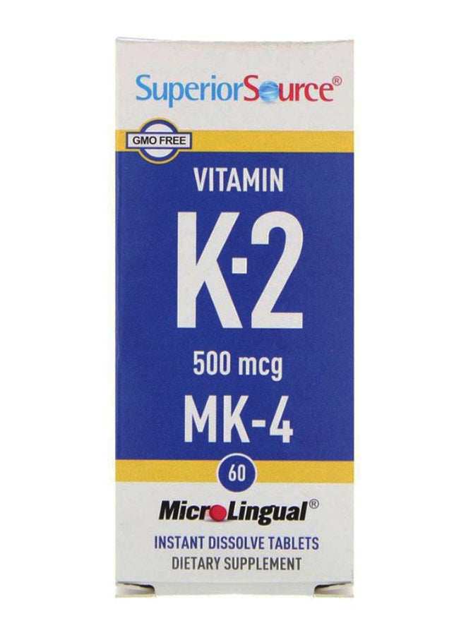 Superior Source Vitamin K2 - 60 MicroLingual Tablets 500 mcg  - Image 1