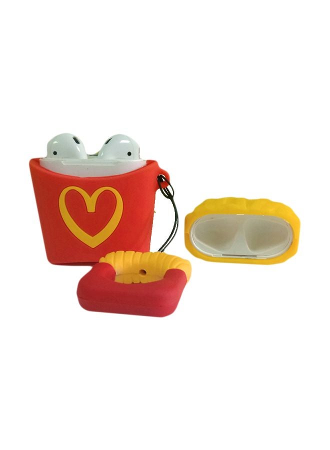 كول بيبي حافظة حماية من السيليكون لسماعات إيربودز من آبل أحمر/أصفر - Image 2