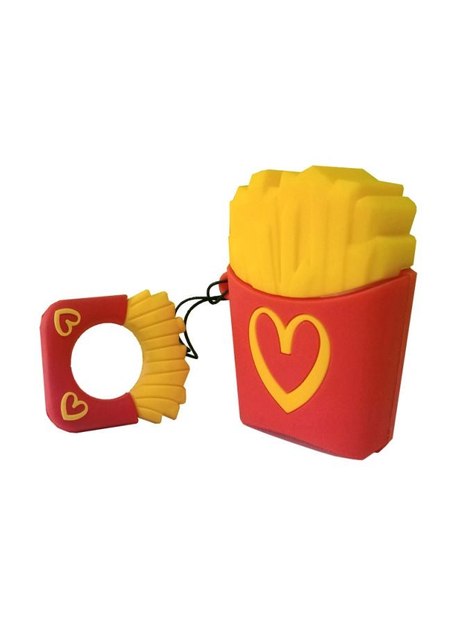 كول بيبي حافظة حماية من السيليكون لسماعات إيربودز من آبل أحمر/أصفر - Image 3