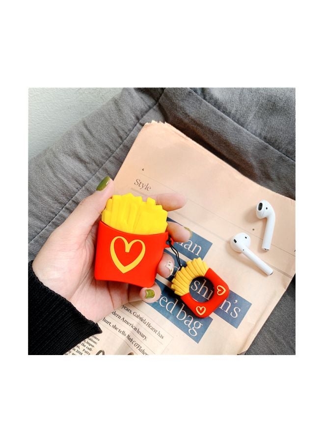 كول بيبي حافظة حماية من السيليكون لسماعات إيربودز من آبل أحمر/أصفر - Image 5